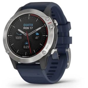 Garmin quatix® 6 - Gray with Captain Blue Band